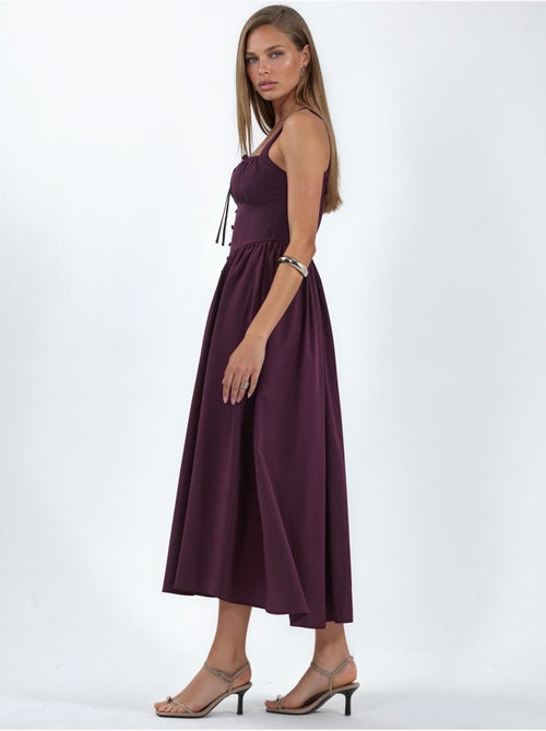 Vestido midi con cuello cuadrado y detalle de botones busem - Kiabi