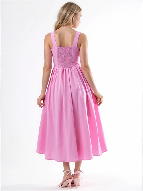 Vestido midi con cuello cuadrado y detalle de botones busem - Kiabi