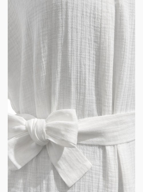 Vestido midi con cuello en v y detalles de accesorios mixray - Kiabi