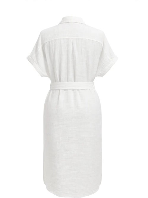 Vestido midi con cuello en v y detalles de accesorios mixray - Kiabi