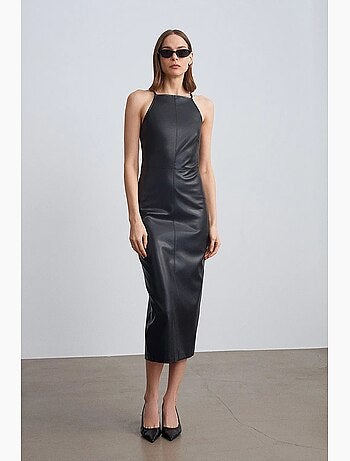 Vestido midi con cuello halter dilvin