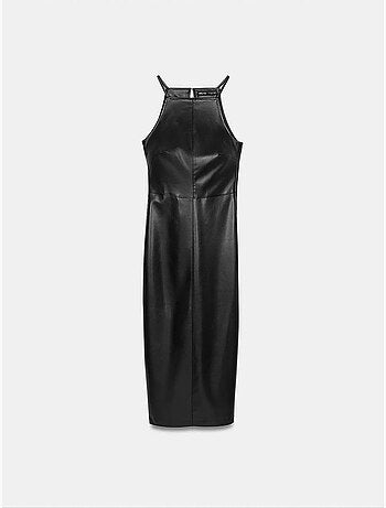 Vestido midi con cuello halter dilvin