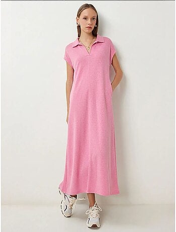 Vestido midi con cuello polo y bolsillo de estambul istanbul