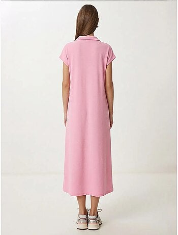 Vestido midi con cuello polo y bolsillo de estambul istanbul