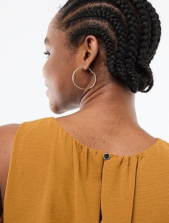 Vestido midi con efecto drapeado sin mangas