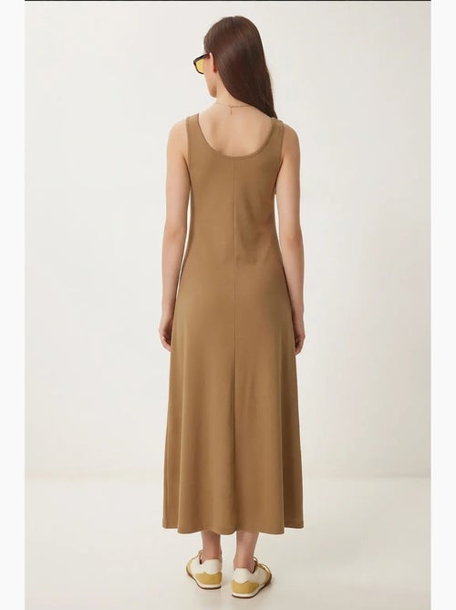 Vestido midi con escote en u istanbul - Kiabi