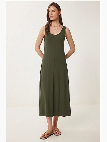Vestido midi con escote en u istanbul