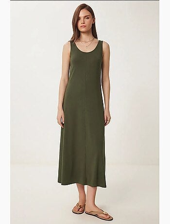 Vestido midi con escote en u istanbul