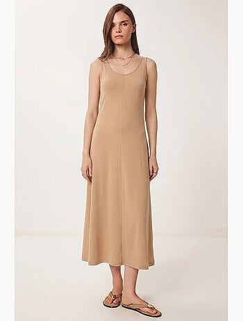 Vestido midi con escote en u istanbul