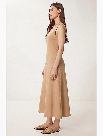 Vestido midi con escote en u istanbul