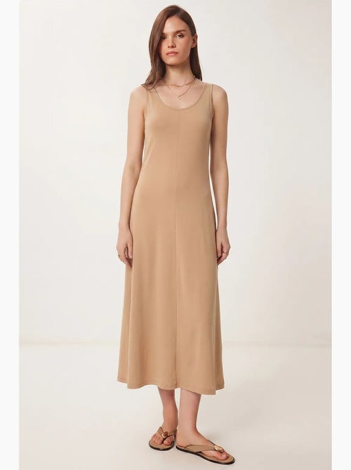 Vestido midi con escote en u istanbul - Kiabi