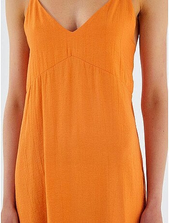 Vestido midi con escote en v y abertura mixray