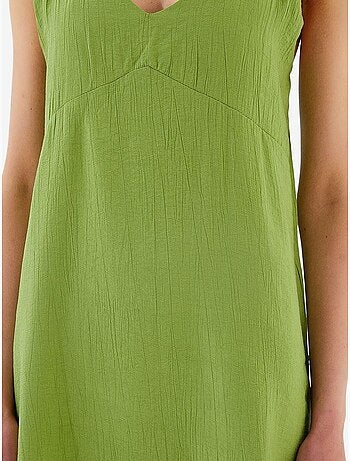 Vestido midi con escote en v y abertura mixray