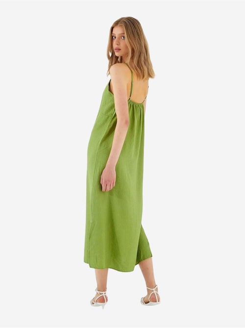 Vestido midi con escote en v y abertura mixray - Kiabi
