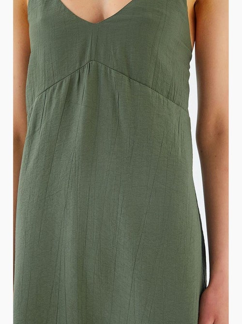 Vestido midi con escote en v y abertura mixray - Kiabi