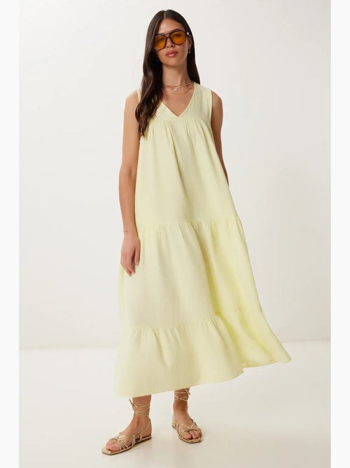 Vestido midi con escote en v y volantes istanbul - Kiabi Vestido midi con escote en v y volantes istanbul - Kiabi