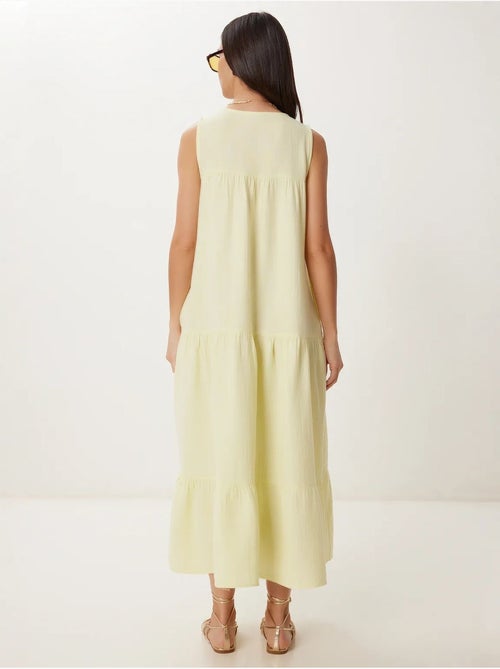 Vestido midi con escote en v y volantes istanbul - Kiabi Vestido midi con escote en v y volantes istanbul - Kiabi