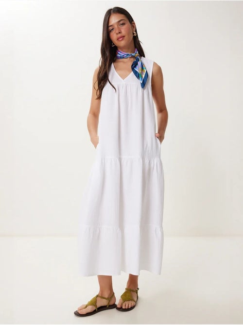 Vestido midi con escote en v y volantes istanbul - Kiabi Vestido midi con escote en v y volantes istanbul - Kiabi