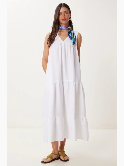Vestido midi con escote en v y volantes istanbul - Kiabi Vestido midi con escote en v y volantes istanbul - Kiabi