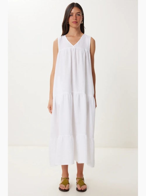 Vestido midi con escote en v y volantes istanbul - Kiabi Vestido midi con escote en v y volantes istanbul - Kiabi