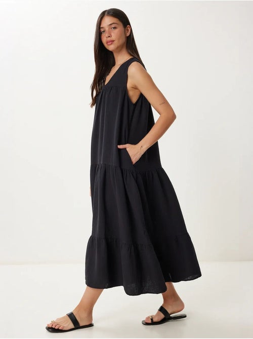Vestido midi con escote en v y volantes istanbul - Kiabi Vestido midi con escote en v y volantes istanbul - Kiabi