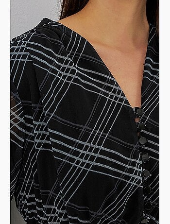 Vestido midi con estampado de leopardo y escote en v bdart
