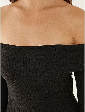 Vestido midi con hombros descubiertos hiccup