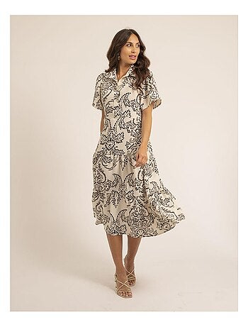 Vestido midi con motivos IONELA
