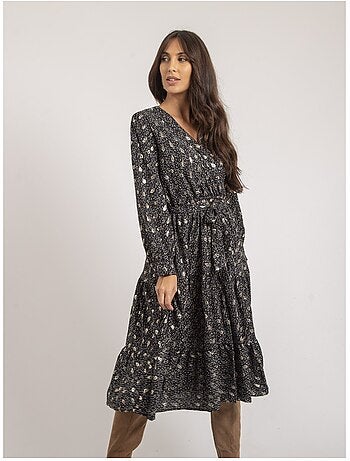 Vestido midi con motivos IVELIA