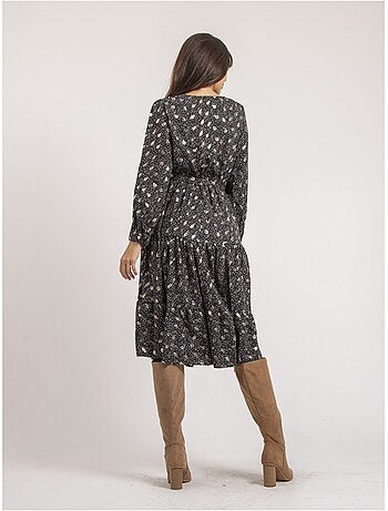 Vestido midi con motivos IVELIA
