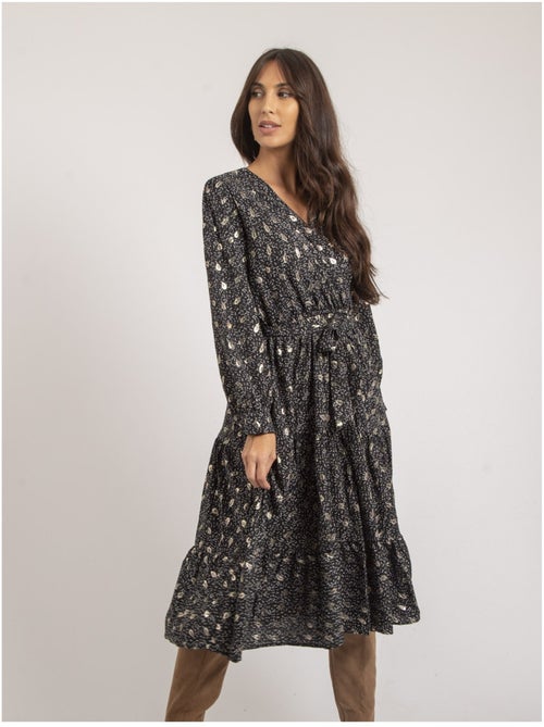 Vestido midi con motivos IVELIA - Kiabi