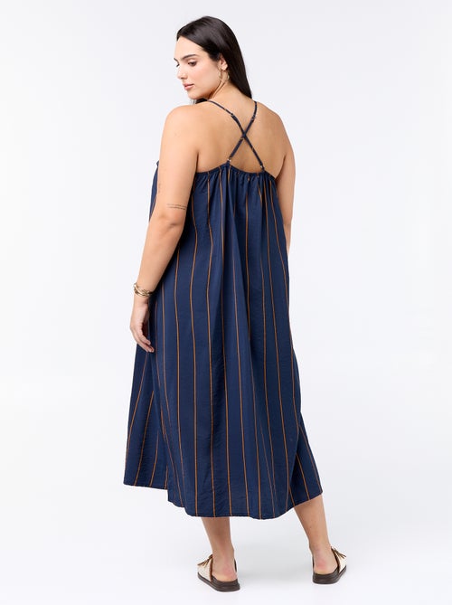 Vestido midi con tirantes ajustables - Kiabi Vestido midi con tirantes ajustables - Kiabi