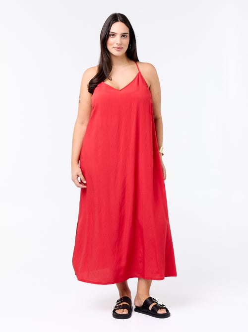 Vestido midi con tirantes ajustables - Kiabi