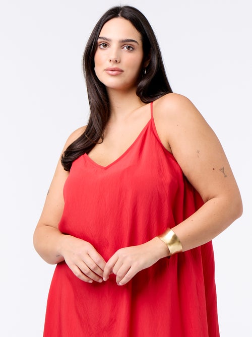 Vestido midi con tirantes ajustables - Kiabi