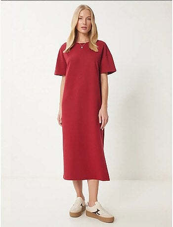 Vestido midi de algodón con abertura istanbul