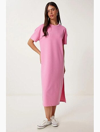 Vestido midi de algodón con abertura istanbul