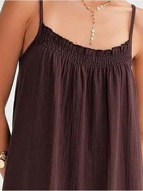 Vestido midi de algodón con detalle de volantes mixray - Kiabi Vestido midi de algodón con detalle de volantes mixray - Kiabi
