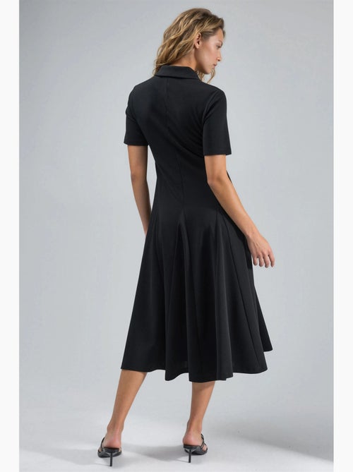 Vestido midi de corte a con cuello camisero y cierre de botones busem - Kiabi