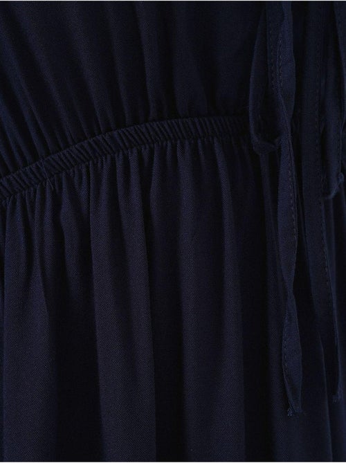Vestido midi de corte a con escote en v y detalle de ribete bdart - Kiabi