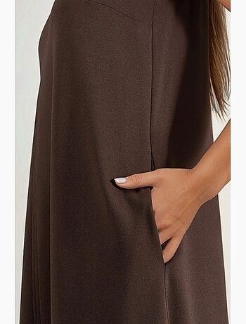 Vestido midi de corte relajado con cuello redondo hiccup