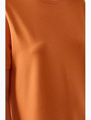 Vestido midi de corte relajado con cuello redondo hiccup