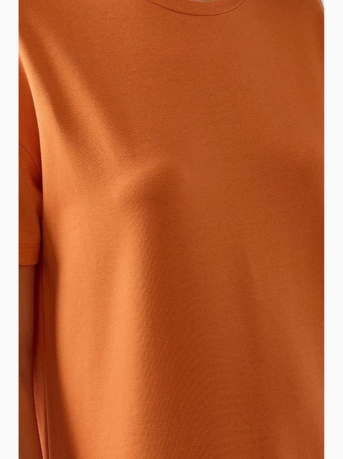 Vestido midi de corte relajado con cuello redondo hiccup - Kiabi