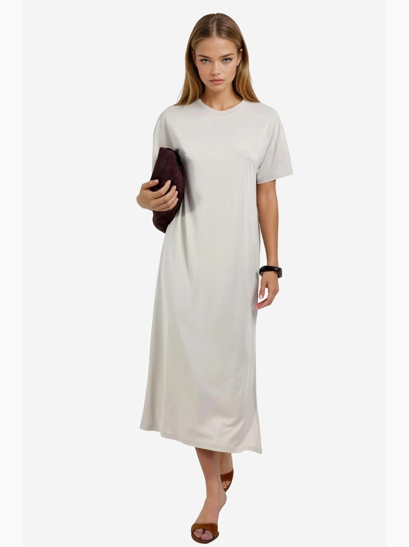 Vestido midi de cuello redondo acanalado busem Arena - Kiabi