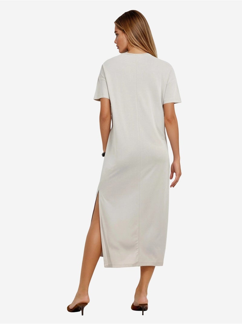 Vestido midi de cuello redondo acanalado busem Arena - Kiabi