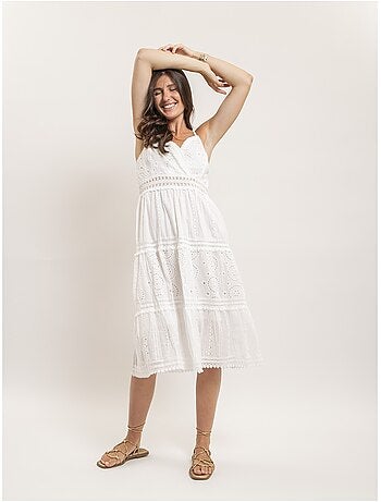 Vestido midi de encaje ILOE