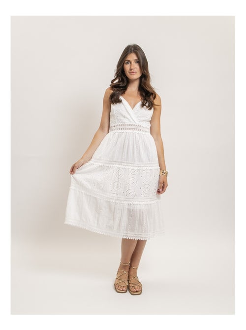 Vestido midi de encaje ILOE - Kiabi
