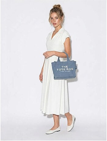 Vestido midi de jersey en línea a con cuello polo lucci