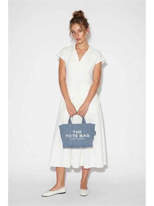 Vestido midi de jersey en línea a con cuello polo lucci - Kiabi