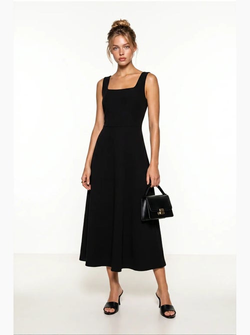 Vestido midi de línea a de popelina de algodón istanbul - Kiabi Vestido midi de línea a de popelina de algodón istanbul - Kiabi