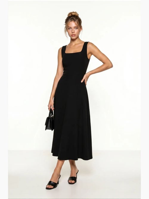 Vestido midi de línea a de popelina de algodón istanbul - Kiabi Vestido midi de línea a de popelina de algodón istanbul - Kiabi